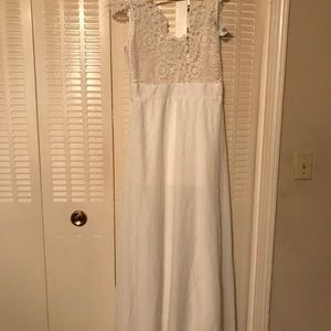Off white formal mini/maxi gown